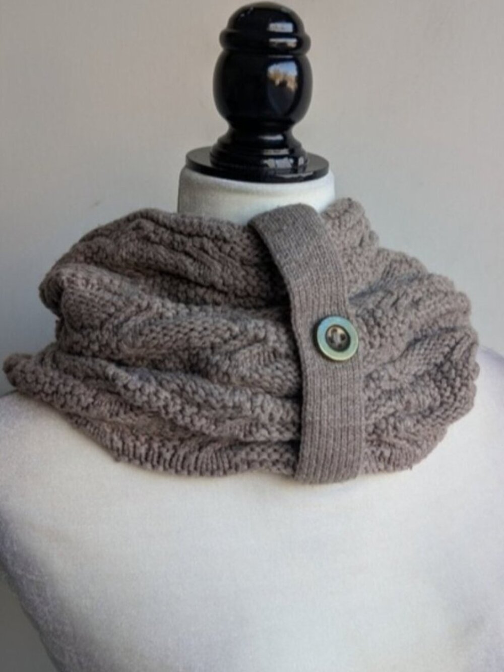 Wool Knit Infinity Scarf